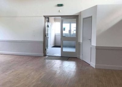 Linton Village Hall - view from hall to the entrance